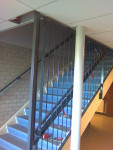 Trap afsluiten met draaihek