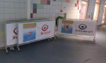 Aluminium dranghekjes lichtgewicht met reclamedoek.